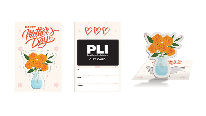 pop-up carrier mother's day flowervase-plicards