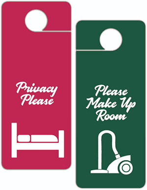 do not disturb pink green-plicards