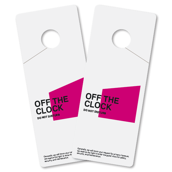 aloft DND door hanger two-plicards