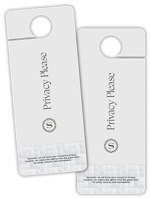 sheraton DND door hanger-plicards