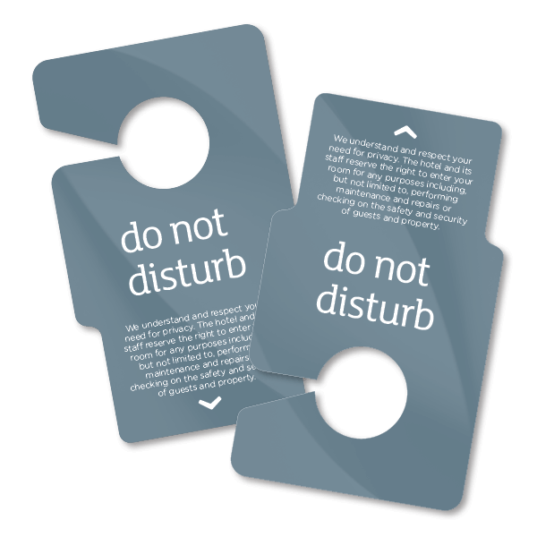 DND door hangers radisson-plicards