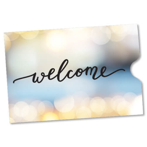 welcome lights key card sleeve-plicards