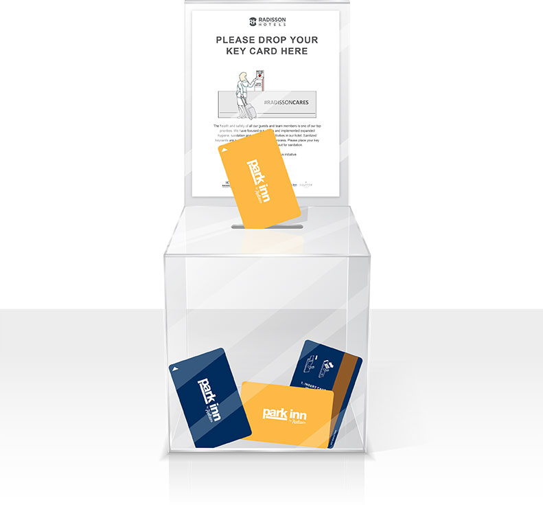 ez key card return box park inn-plicards
