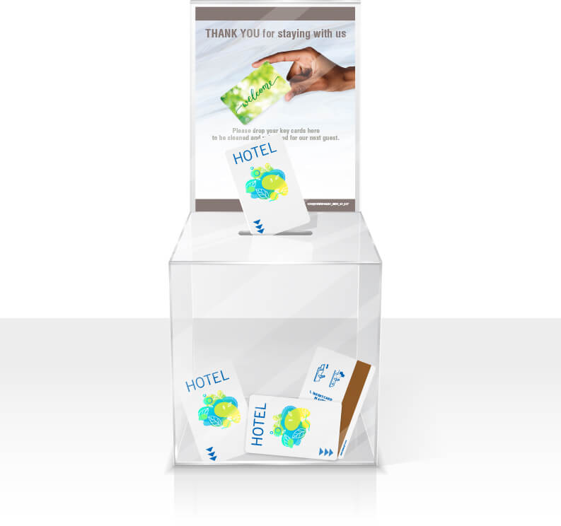ez key card return box welcome brown-plicards