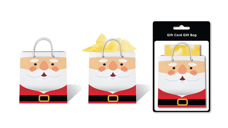 gift bag with tissue paper christmas-plicards