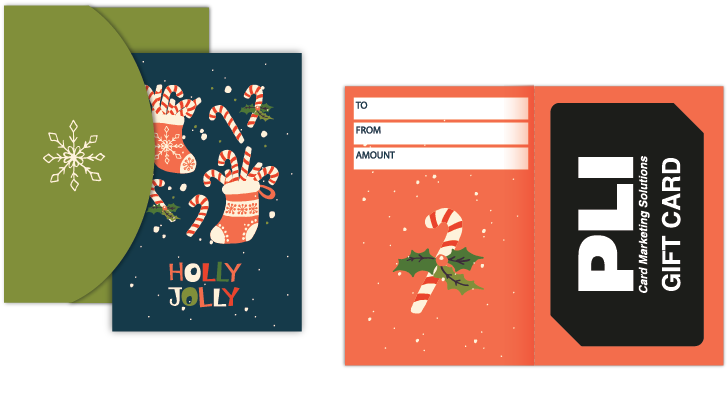 mini and standard gifting card holly jolly-plicards