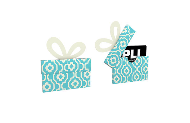 unique blue giftbox-plicards