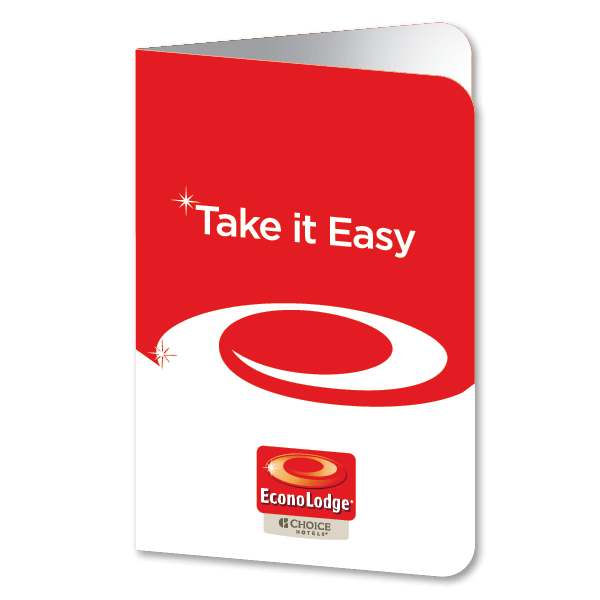 econo lodge presentation folder-plicards