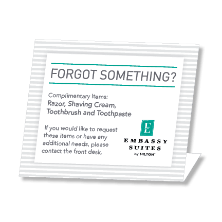 signage embassy suites-plicards