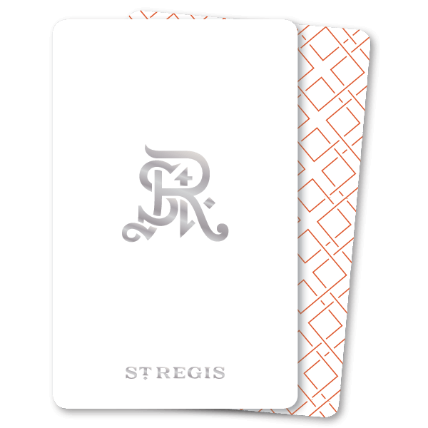 st. regis white urban key card-plicards