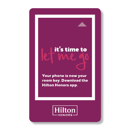 key card hilton honors two-plicards