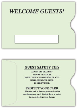 key card sleeve light green-plicards