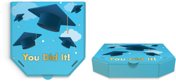 Pizza Box Gift Card Holder Grad-plicards