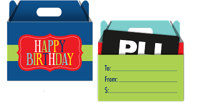 Faux Gable Box Gift Card Holder happy Birthday-plicards